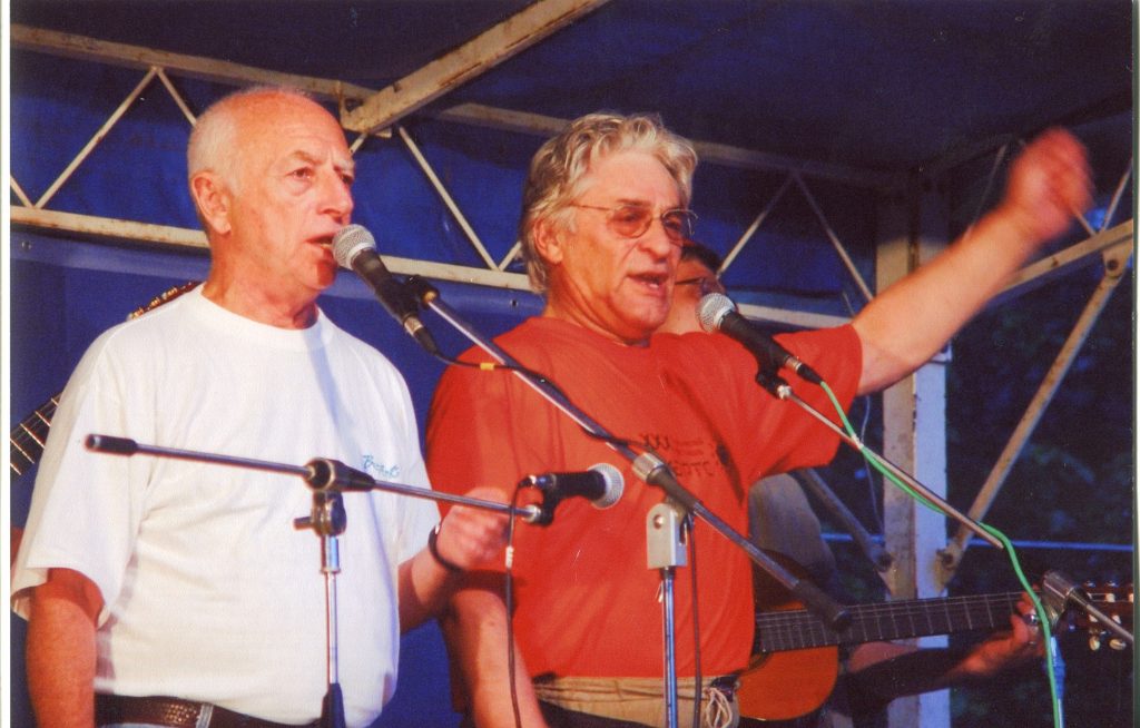 С Альфредом Тальковским на Грушинском фестивале, 04.07.2003