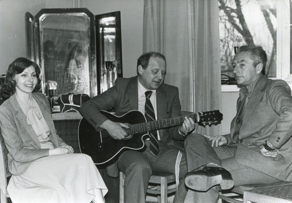 Александр Городницкий, Юрий Визбор и Татьяна Никитина, приблизительно 1979 год